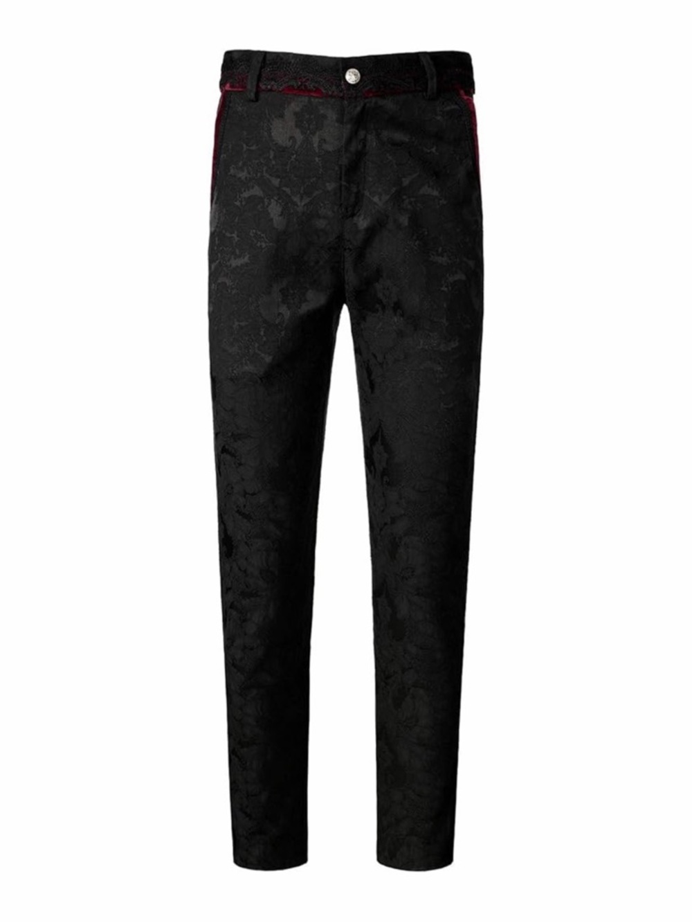 Vatpave Men’s Gothic Pants Cosplay Costume Trousers Steampunk Victorian Black L